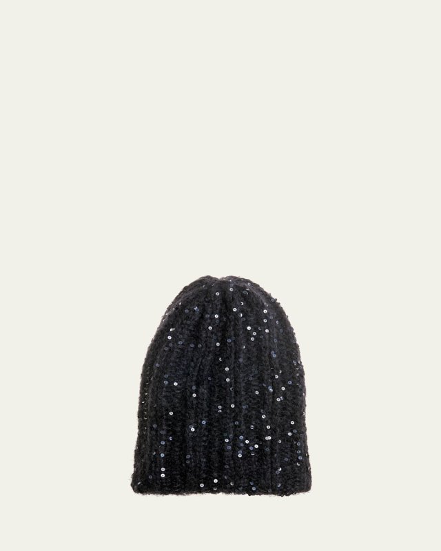 Sequin Knit Beanie